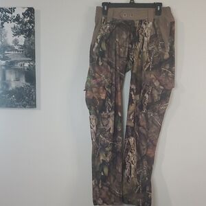Rustic Ridge Womens Camo Cargo Hunting Pants Size Medium Elastic Side Waist